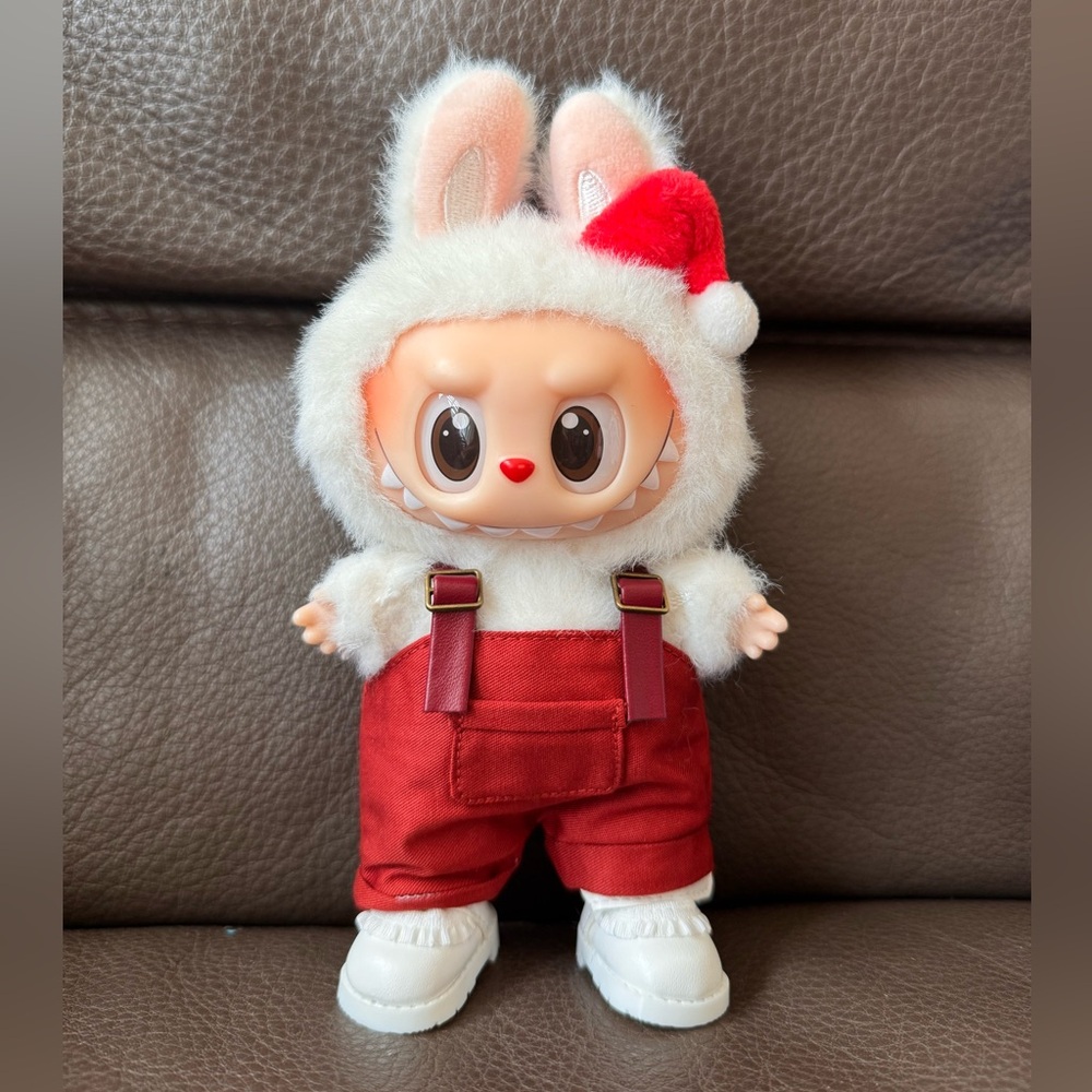 Cute Labubu overall with white shoes.Labubu Clothes
